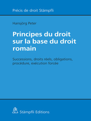 cover image of Principes du droit sur la base du droit romain